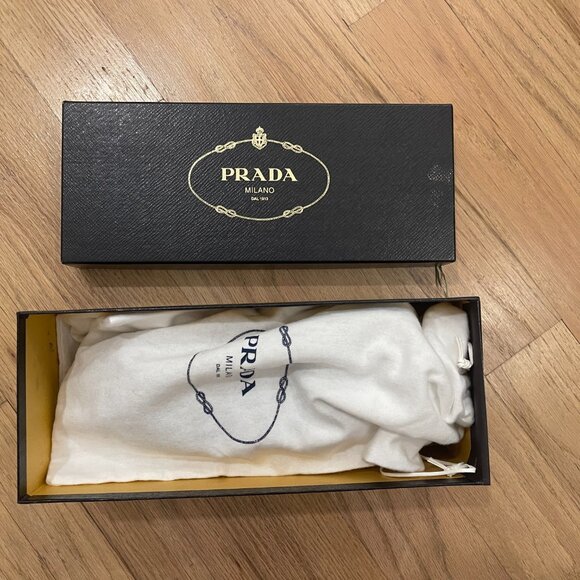 NWT Size 38 Prada Leather Accents Flats with Wrap Around Straps. - Picture 6 of 8